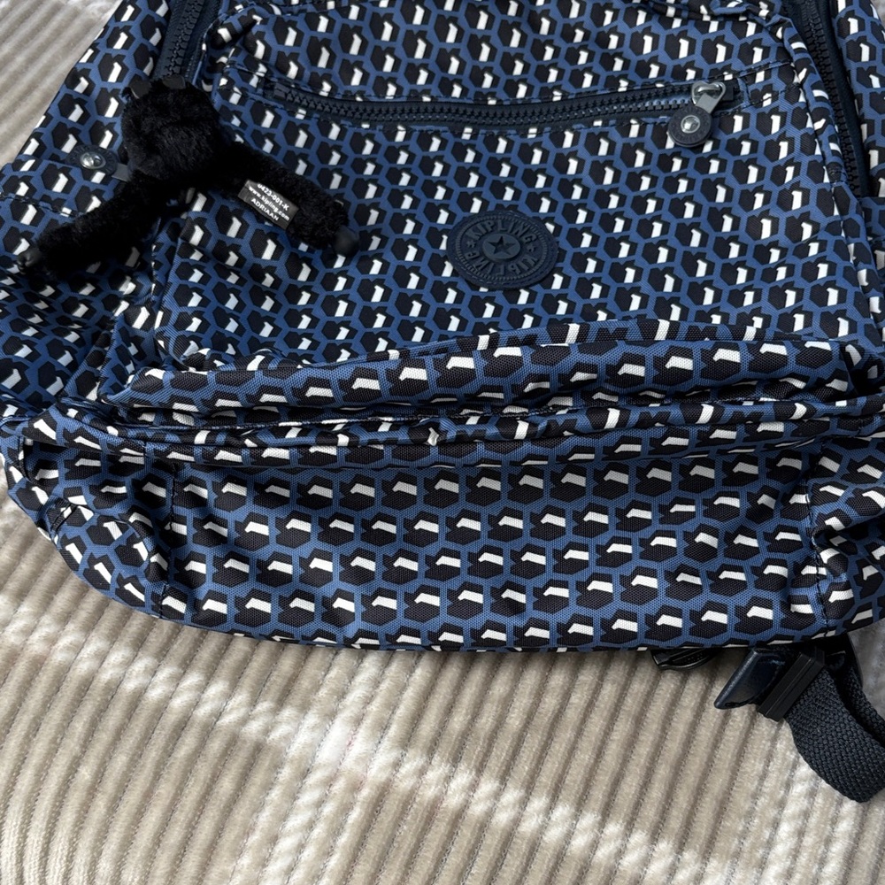 Kipling Blue Patterned Backpack large - image 3
